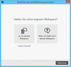 FTP-Konfiguration im Desktop CMS Zeta Producer
