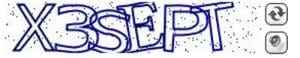Zahlen und Buchstaben eines Captchas