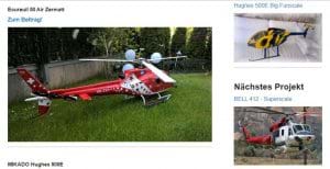 Screenshot von rc-heli.cc